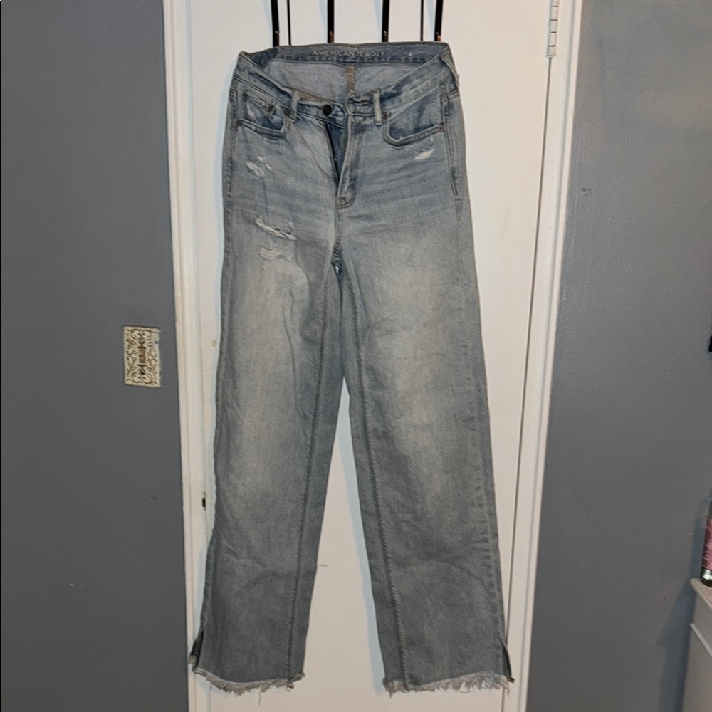 Distressed Light Blue Jeans